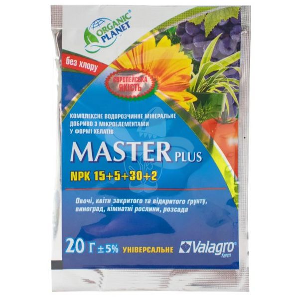 Master+ (Майстер+) 15.5.30, мінеральне добриво, 20 г