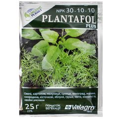 Plantafol+ (Плантафол+) 30.10.10, мінеральне добриво, 25 г